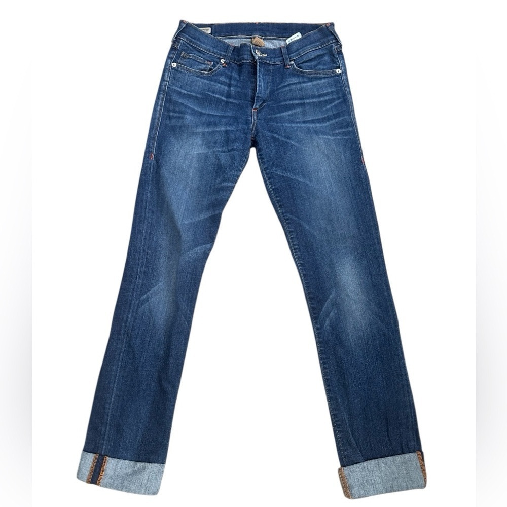 True Religion Cora Mid Rise Straight Leg Jeans Sz 27 Tall - Picture 4 of 11